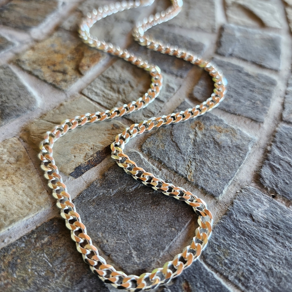 Sterling Silver Solid .925 CURB LINK UNISEX chain